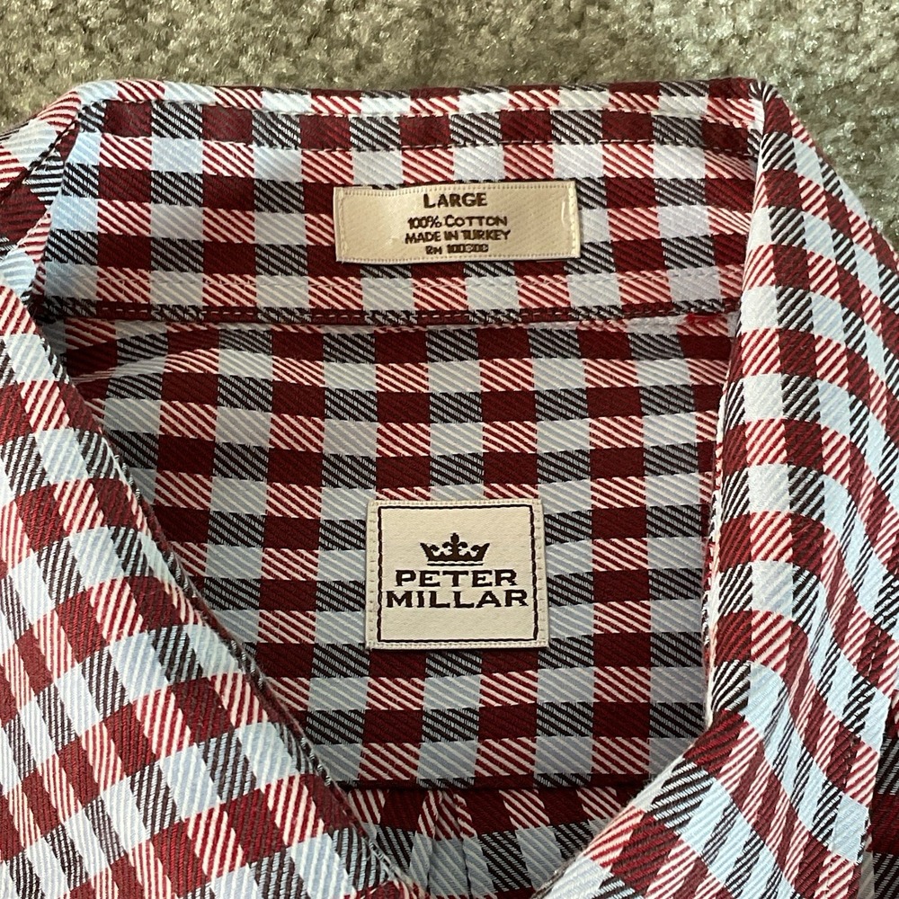 Peter Millar Crown Soft Gingham Checkered Button … - image 4